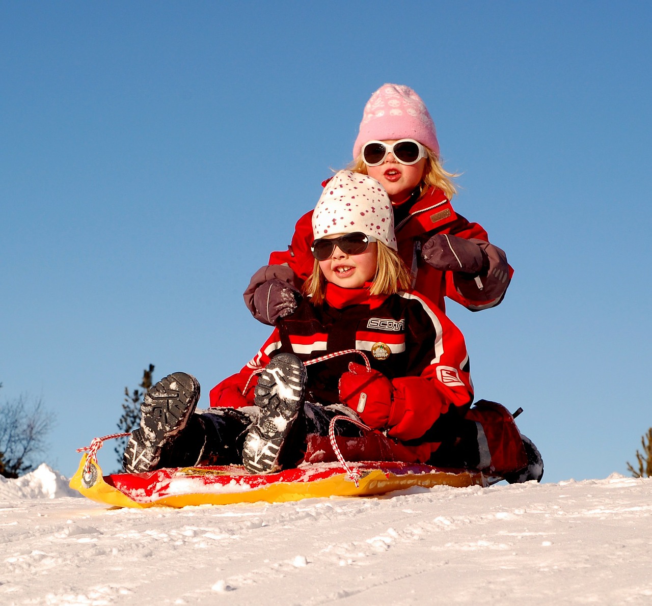 Children enjoying Snowmass sledding