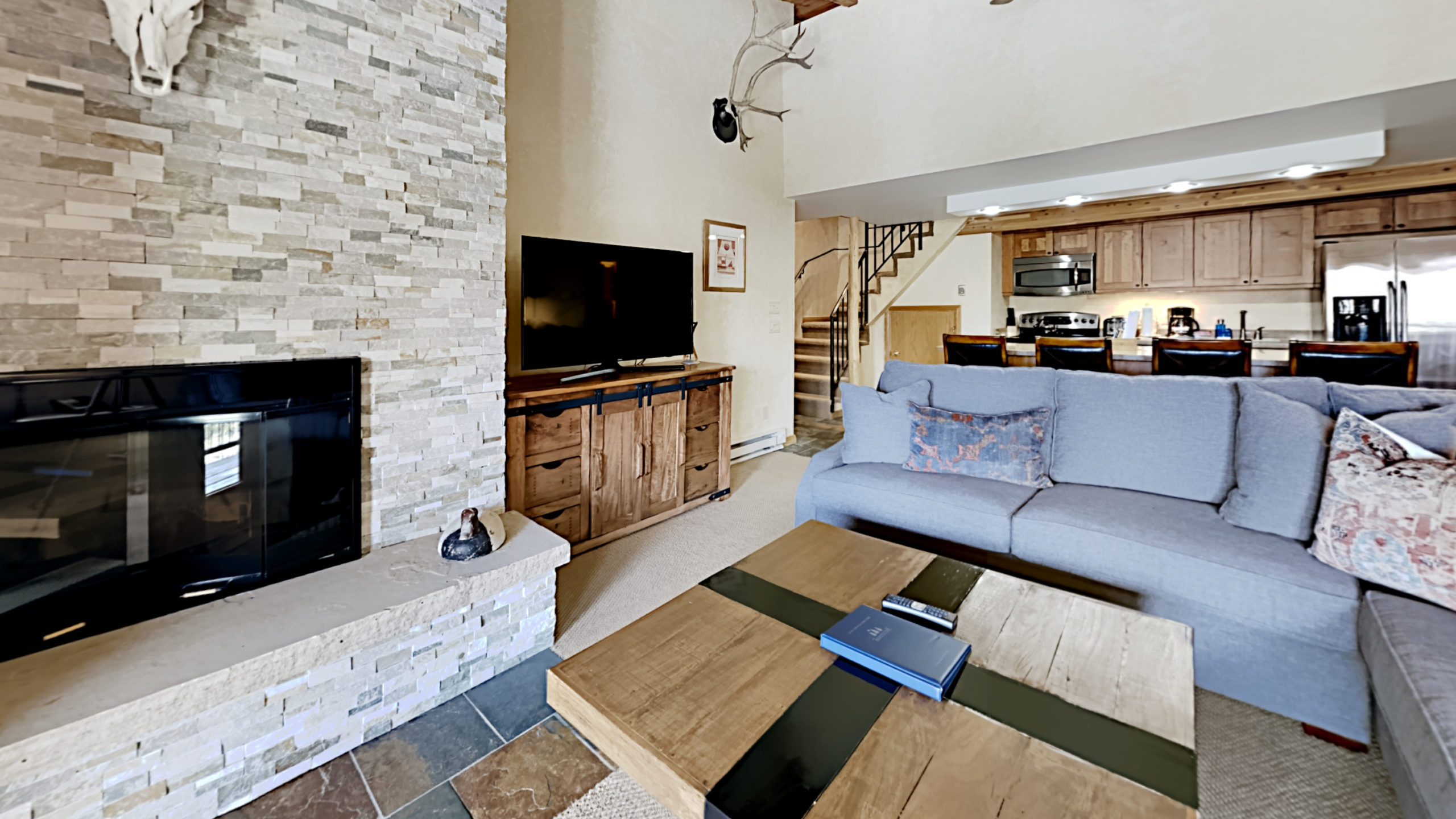 living room in our Snowmass mountain condominium