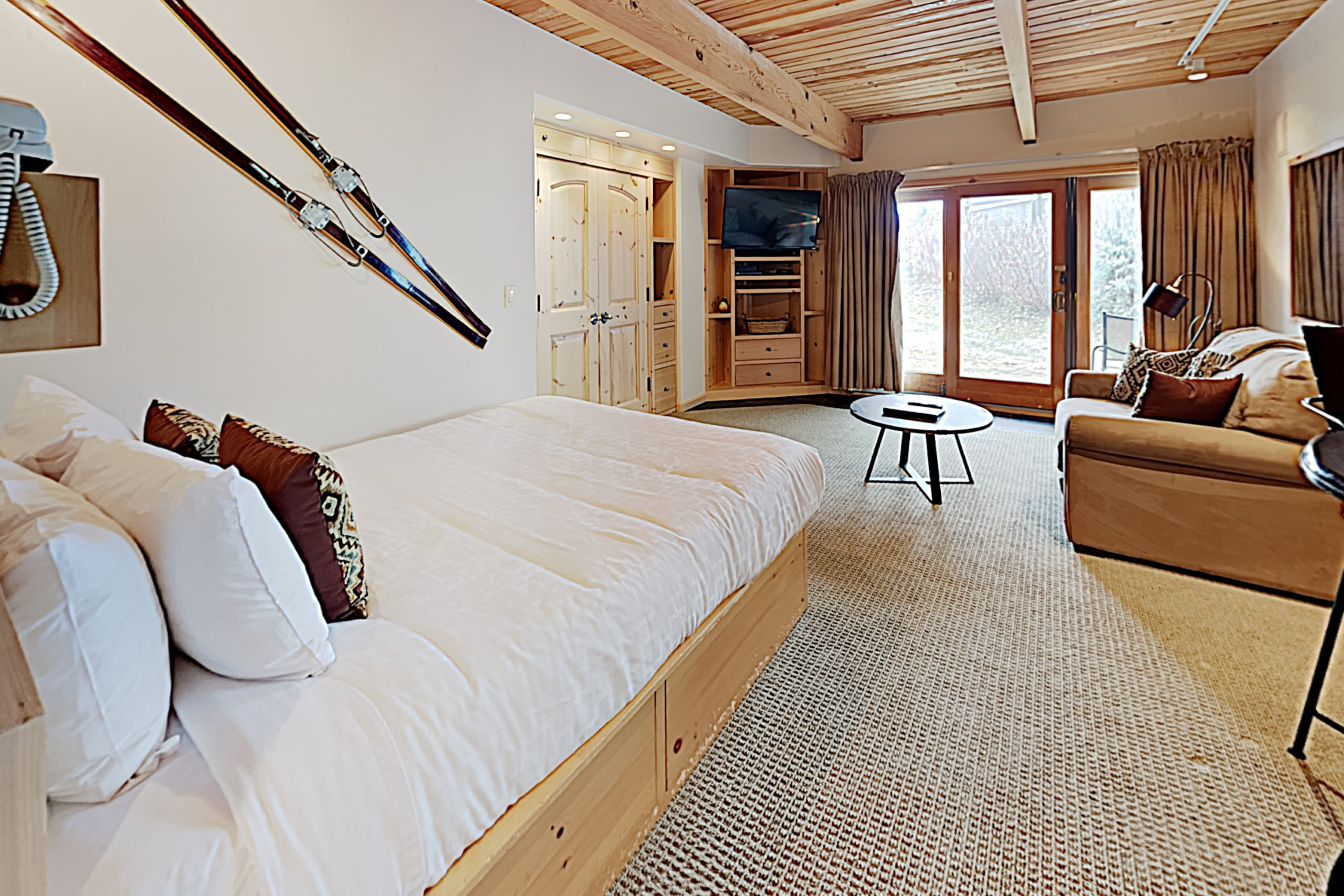 Bed at our Snowmass mountain condo