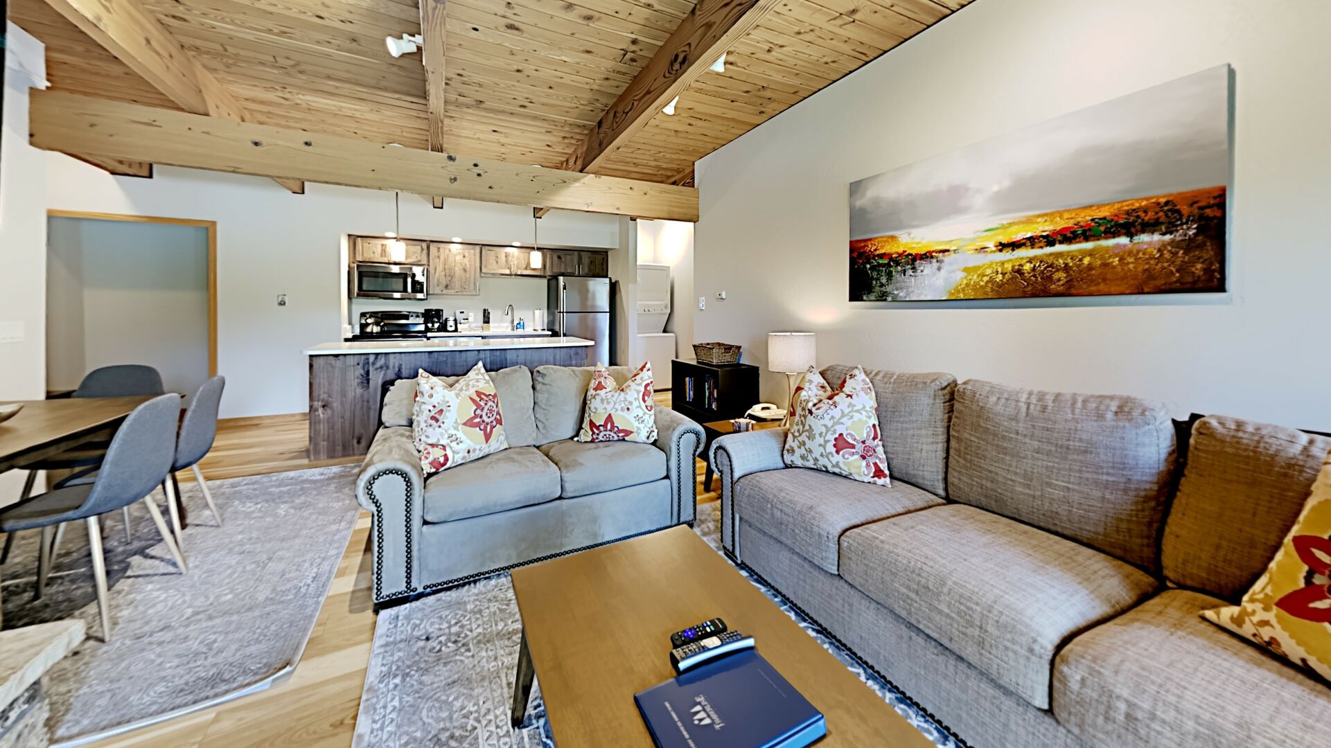 The living room in our Colorado Snowmass Condos for Valentine's Day