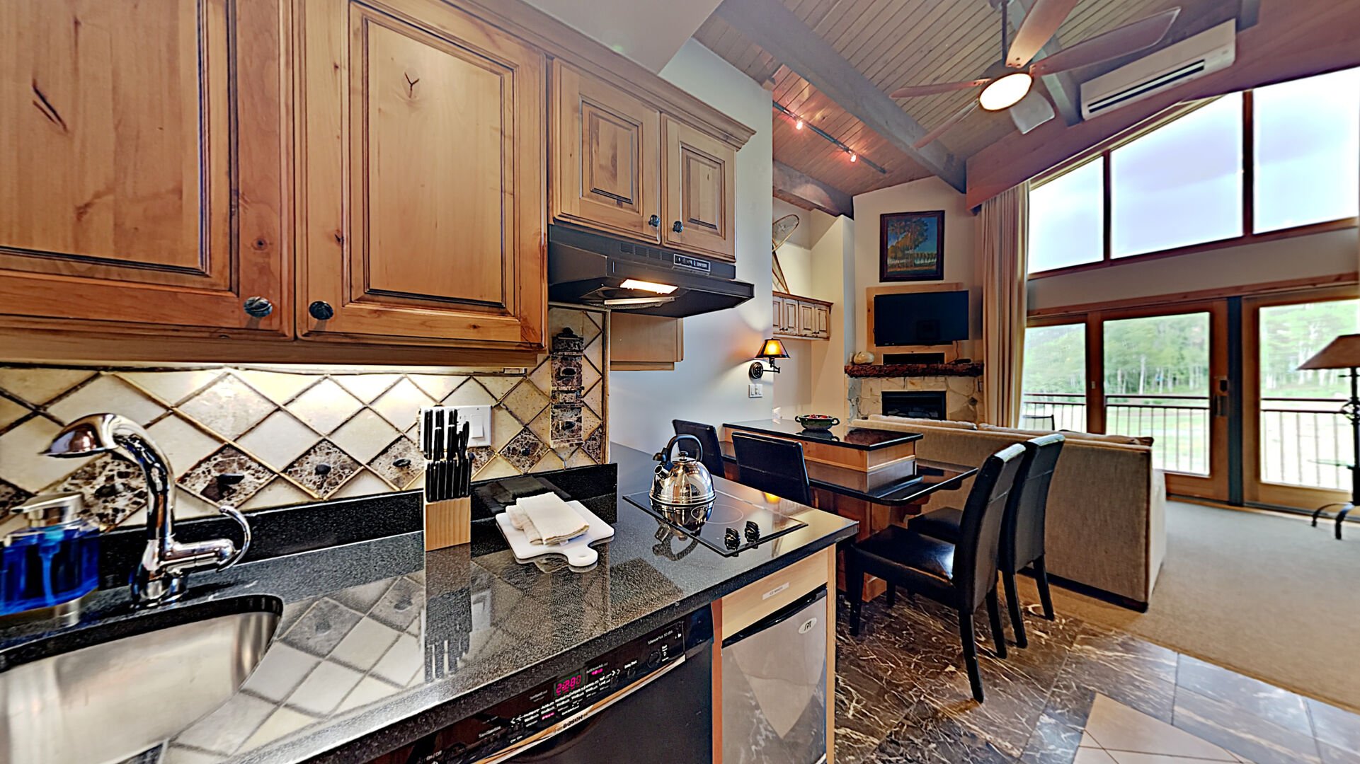 Check out the kitchen in our Snowmass summer rentals