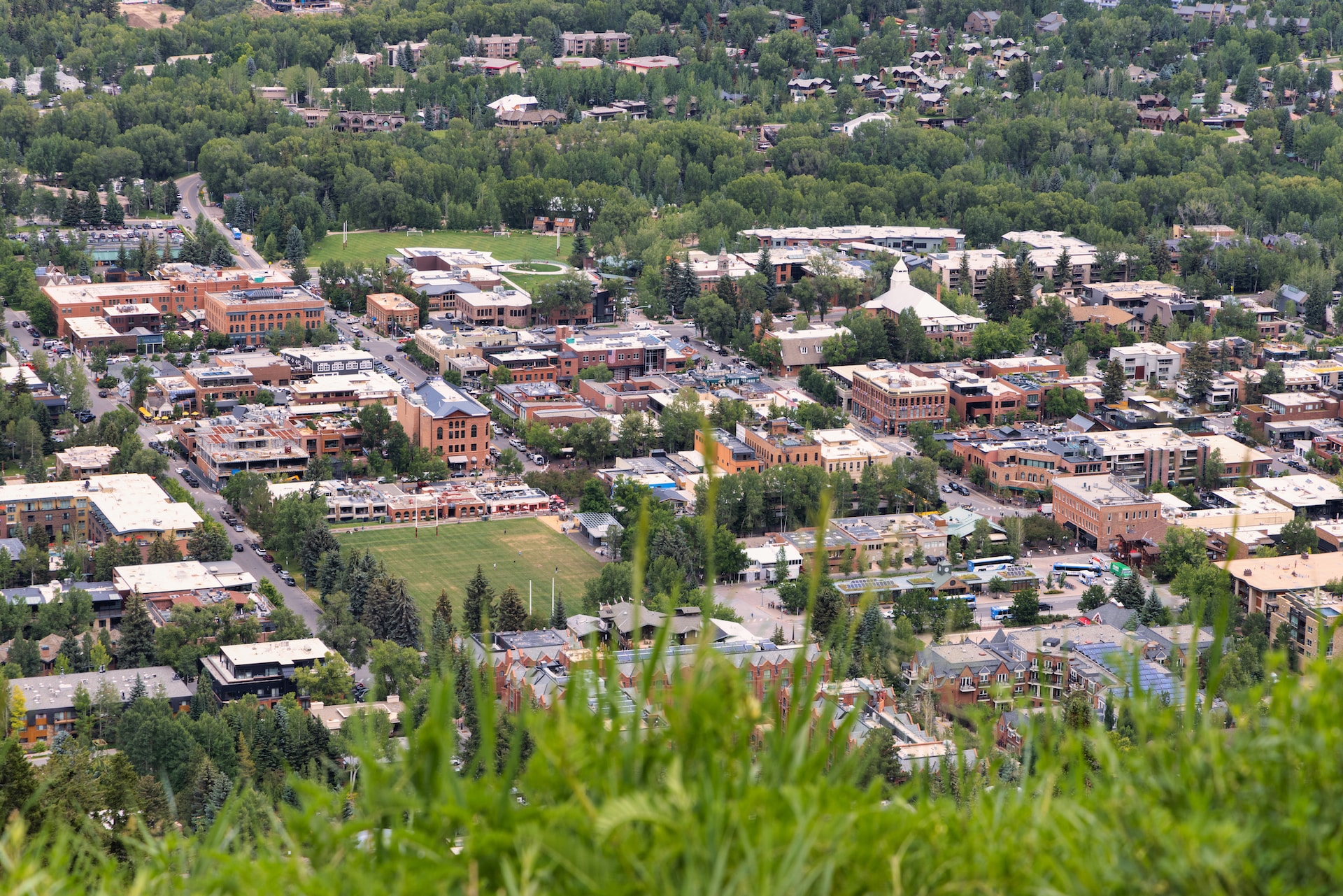 aerial view of Aspen